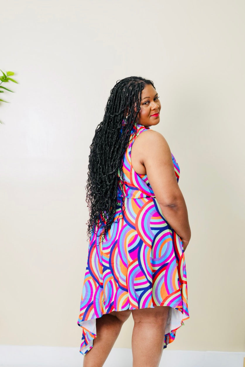 Color Me Bold Asymmetrical Dress
