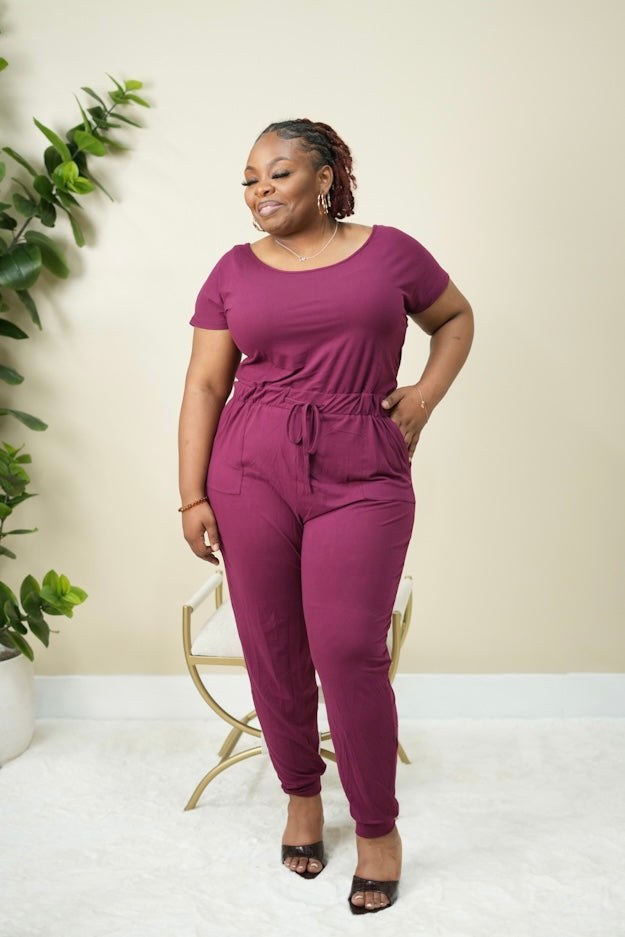 The Luxe Lounge Jumpsuit - Plus