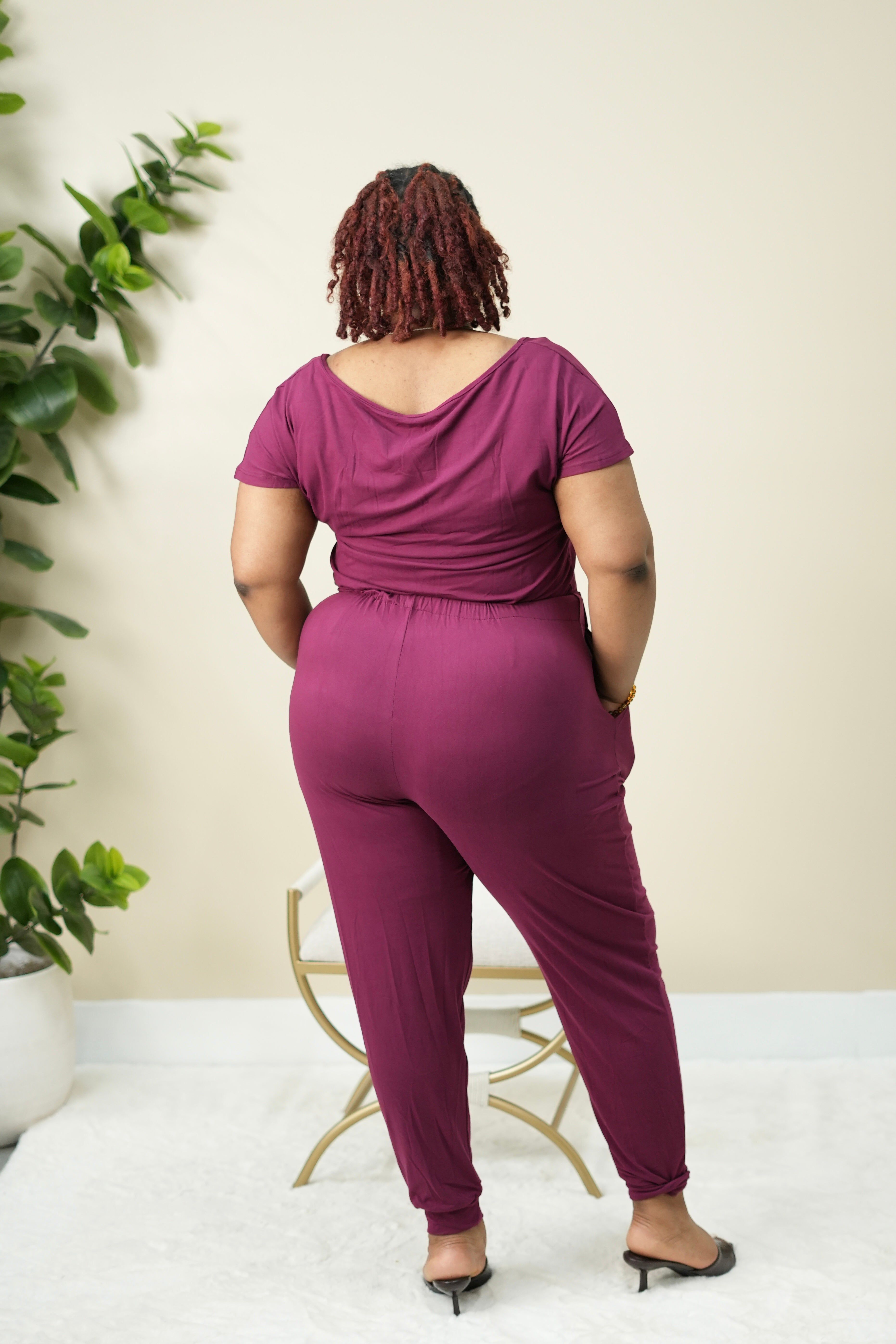 The Luxe Lounge Jumpsuit - Plus
